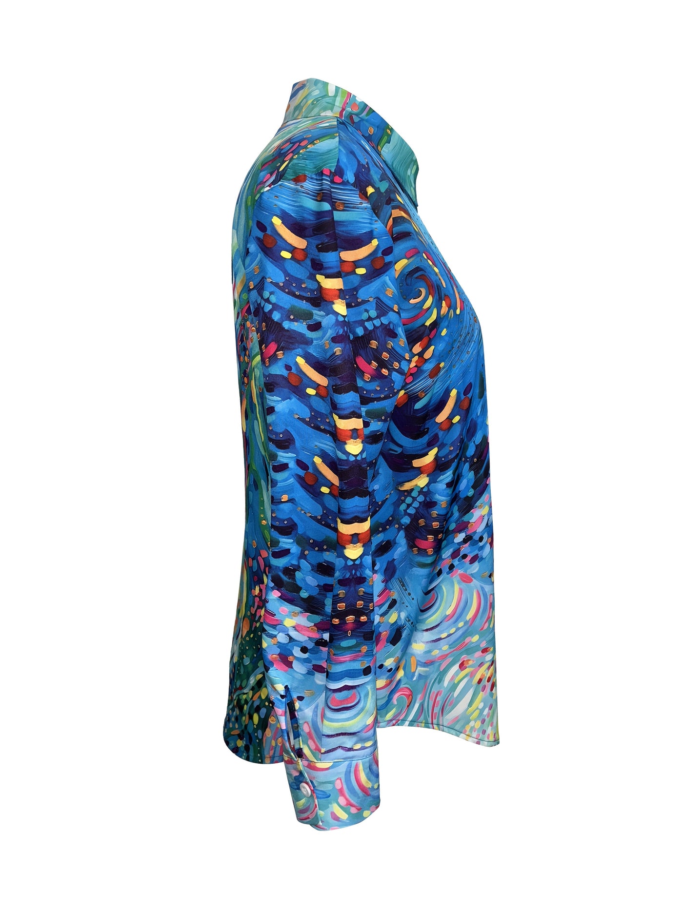 Zyra Oslo | Kunstnerisk Skjortebluse med Fargerikt Mønster