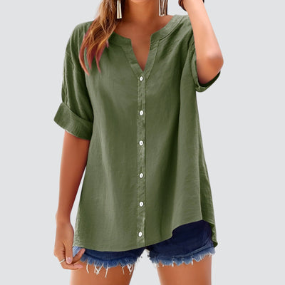 Zyra Olso | Sommerlig linkebluse med knapper